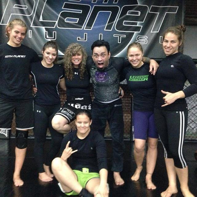 Kathy hanging out with Eddie Bravo, Ronda, and her gang. 