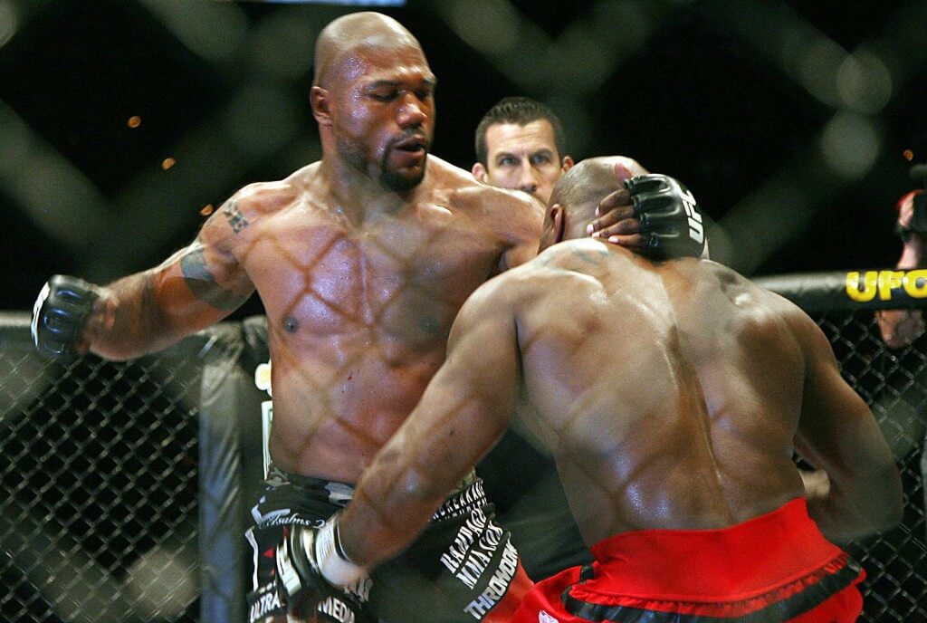 Quinton "Rampage" Jackson (L) of the US