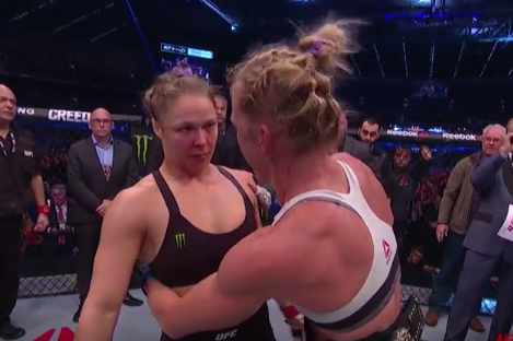Ronda Rousey did NOT take her loss to Holly Holm at UFC 193 well. Screen grab by us.