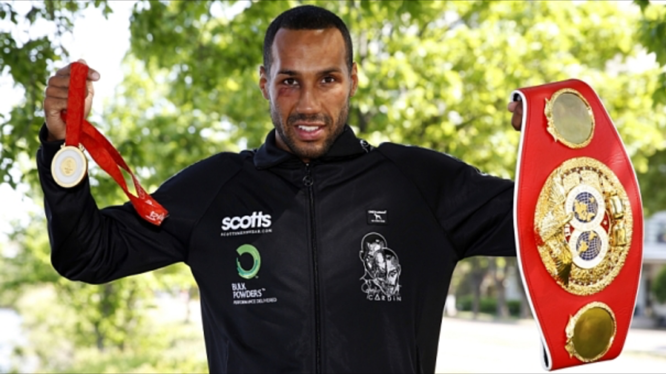 James Degale with Froch's old IBF belt 