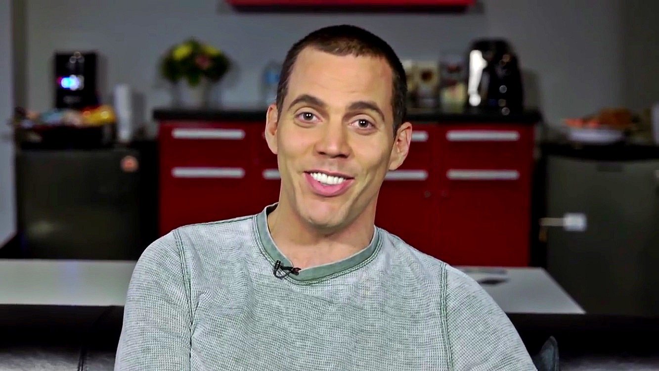 All smiles now: Steve-O with his straight nose