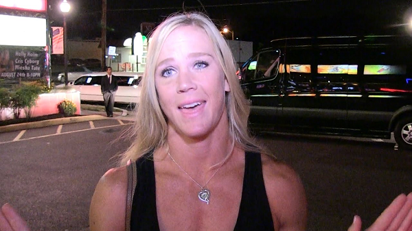 "I'm just trying to have dinner here, guys, leave me in peace." --Holly Holm in three months