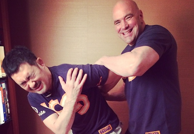 Dana tried twisting his arm, but Saku is still going  to fight for the UFC's newest competitor. 