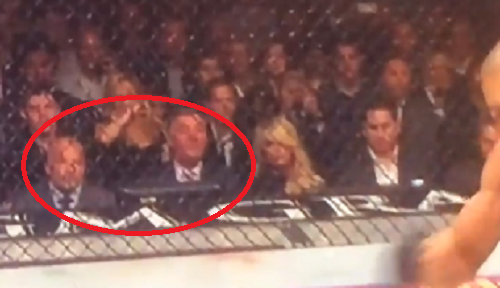 This is Lorenzo and Frank Fertitta immediately before the knockout. Their reactions may surprise you.