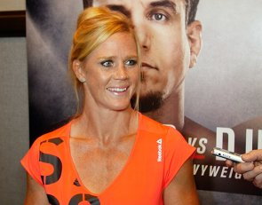 Even when Holm is talking smack, she's being nice. Photo by MMAJunkie.com.