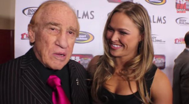 Ronda Rousey with her pal Judo Gene LeBell