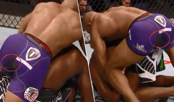 At least Yoel Romero had a LITTLE bit of plausible with his purple trunks.