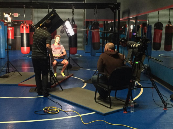 "Filming for AXS Tv's Inside MMA"