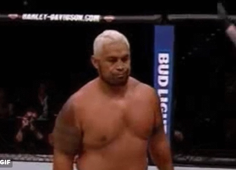 Mark Hunt just walks away and says "nah, he's dead".