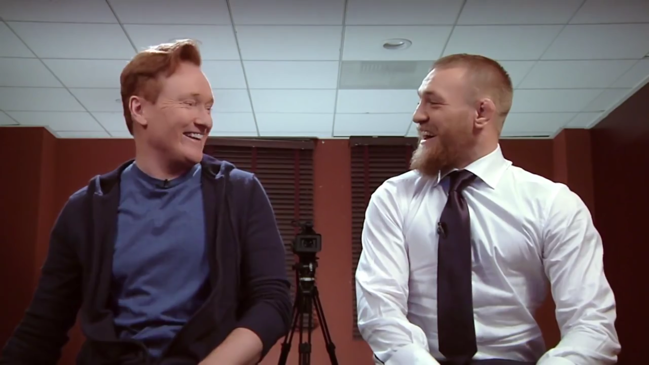 All smiles: Conan and Conor
