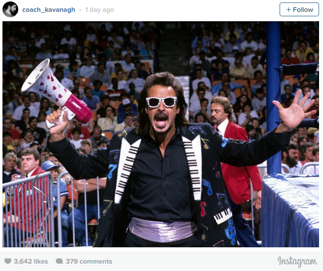 McGregor's coach said that his "new uniform" was going to be Jimmy Hart's legendary ensemble.
