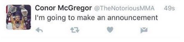 McGregor's deleted tweet. 