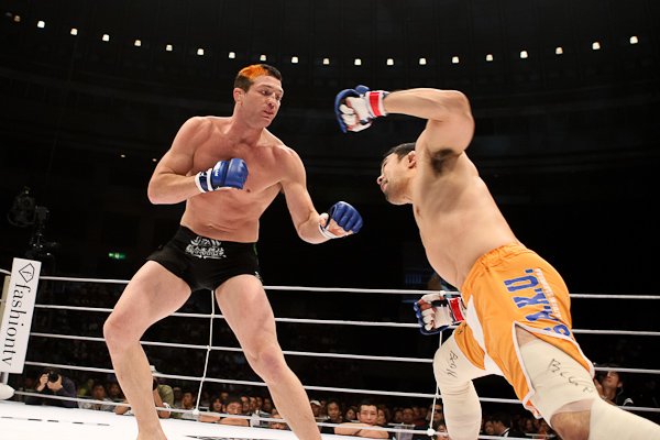 Before going completely insane, Miller actually fought some of the best in MMA, including the legendary Kazushi Sakuraba. Photo by Sherdog.com. 