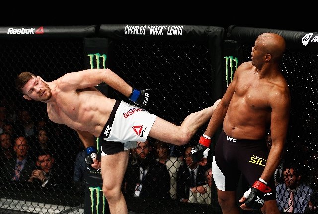 Bisping's razor-thin decision win over Anderson Silva set him up with a title shot. Photo by Sherdog.com.