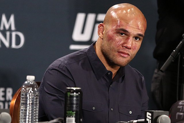 Does anyone believe Robbie Lawler hasn't suffered brain trauma in his fights with Johny Hendricks, Rory MacDonald and Carlos Condit? Photo by Sherdog.com.