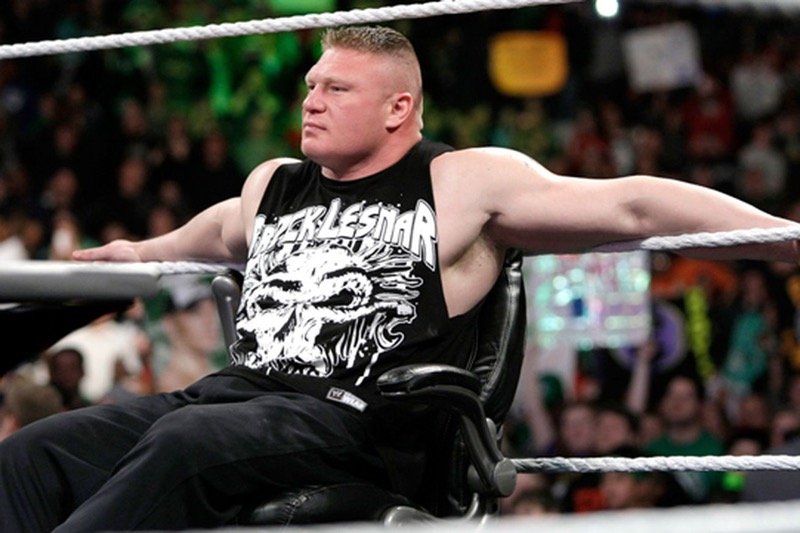 No, Brock Lesnar actually does enter into this story. This photo isn't just here because of their WWE connection. Photo by WWE.