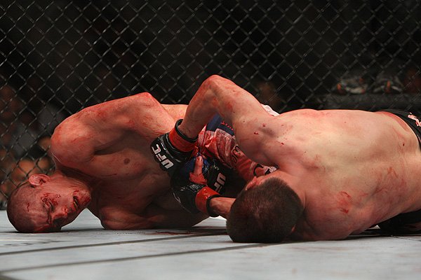 Total non-surprise! Joe Lauzon and Jim Miller had an exciting fight! Photo by Sherdog.