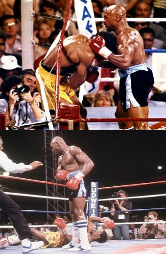 Marvin Hagler and Thomas Hearns