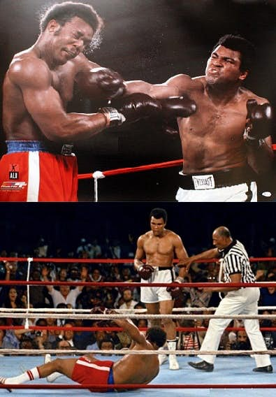 1. Muhammad Ali and George Foreman