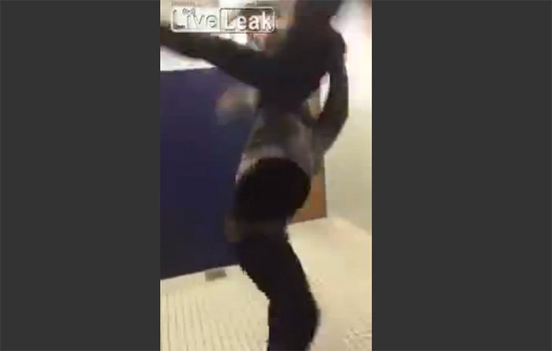Kid Bathroom fight head slam