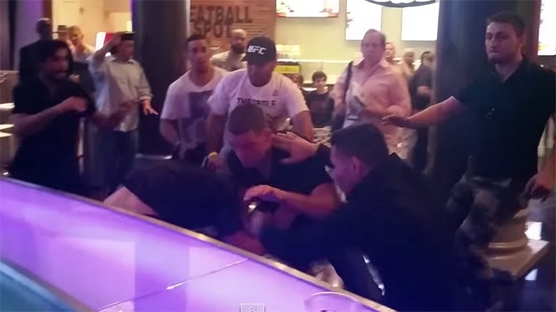 diaz Khabib Numagomedov brawl