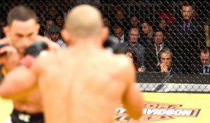 Conor McGregor Stares Down Jose Aldo