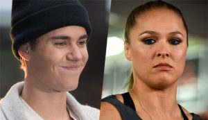 Justin Bieber and Ronda Rousey