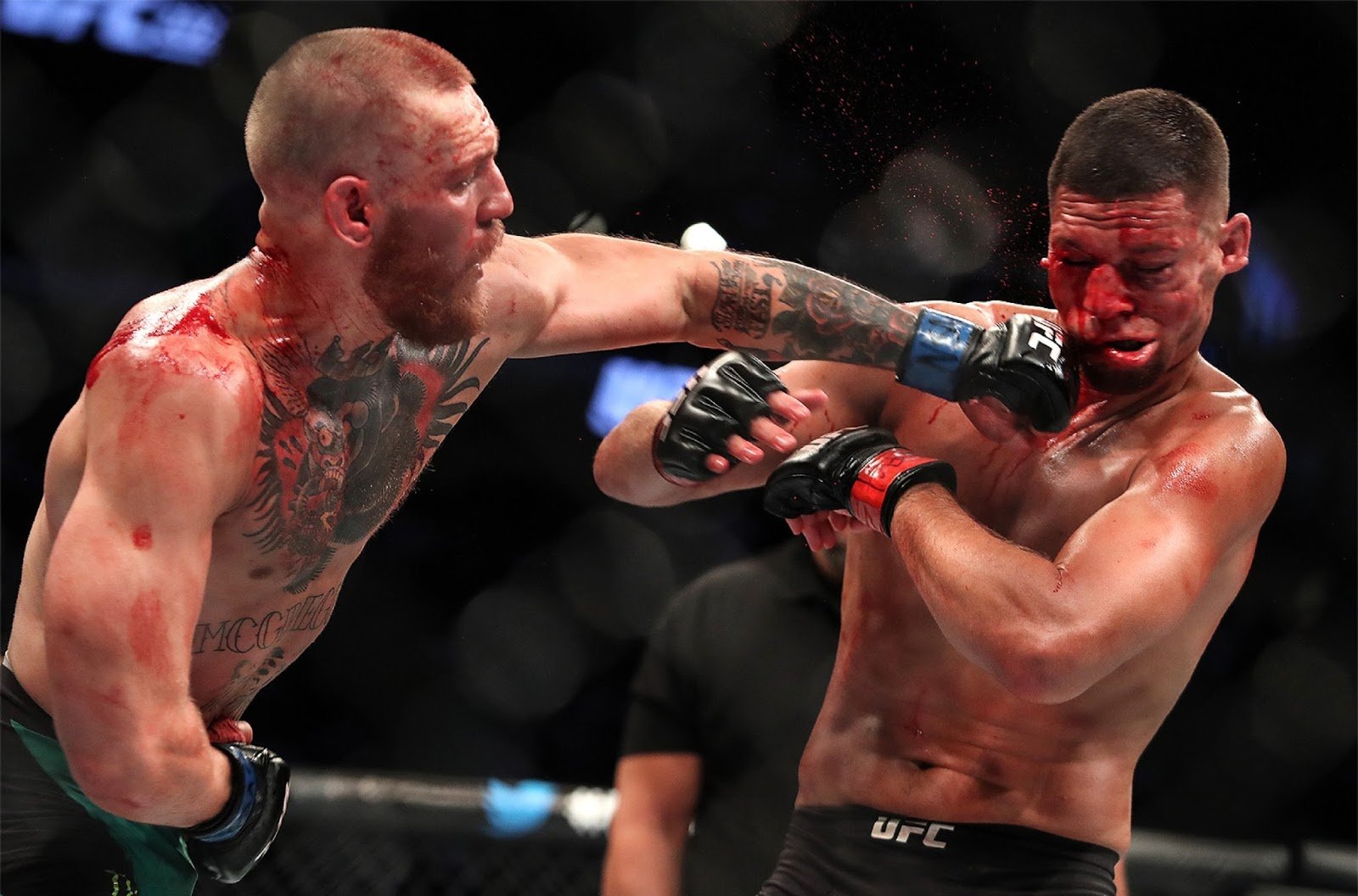 Conor McGregor against Nate Diaz