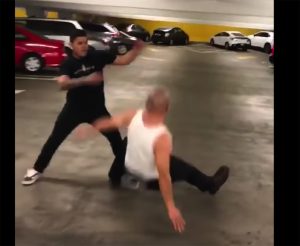 Guy gets knocked out by fighter