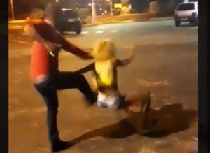 Man Leg Sweep Woman Gets Knock Out