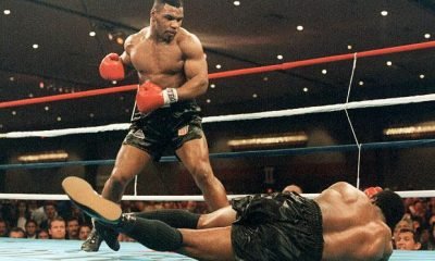 Mike Tyson Standing In Ring After Knocking Out Opponent