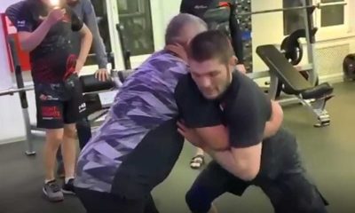 Khabib trains with his father