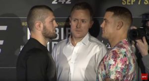 Khabib and Poirier face each other
